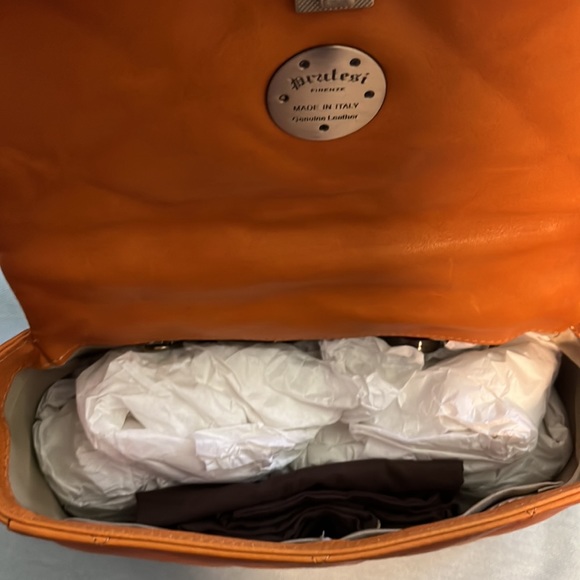 PRATESI Quilted Leather Chain Crossbody Handbag Purse MADE IN ITALY *NWT* - Picture 9 of 13